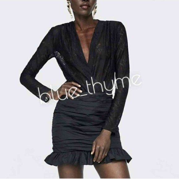 Zara DRAPED Mini Skirt - Picture 4 of 10